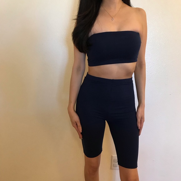 Kim Navy Bike Shorts & Tube Set - Picture 2 of 7
